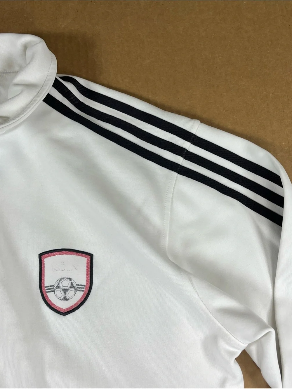 VTG Adidas 2006 FIFA World Cup Germany Koln Track Jacket Mens L White Zip Soccer